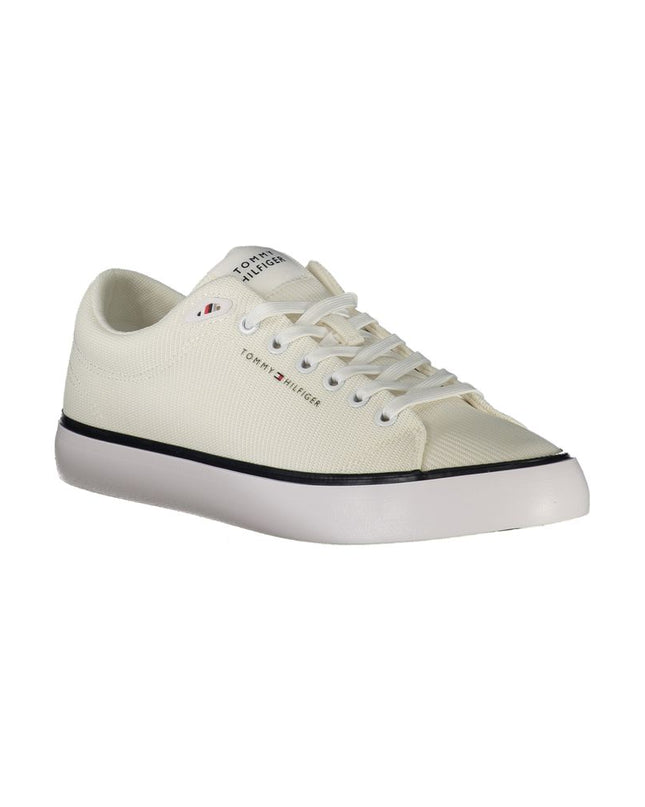 Bianco Polyester Men Sneaker