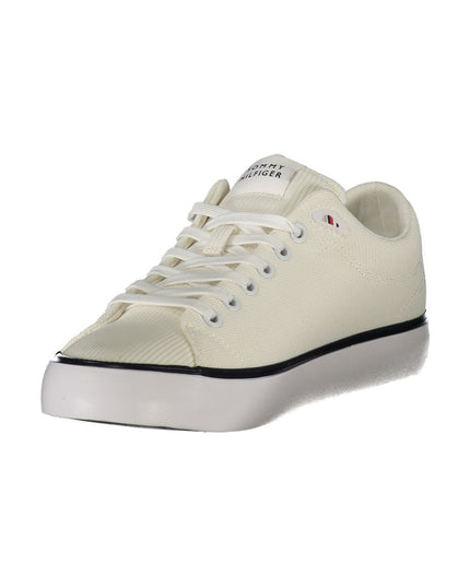 Bianco Polyester Men Sneaker