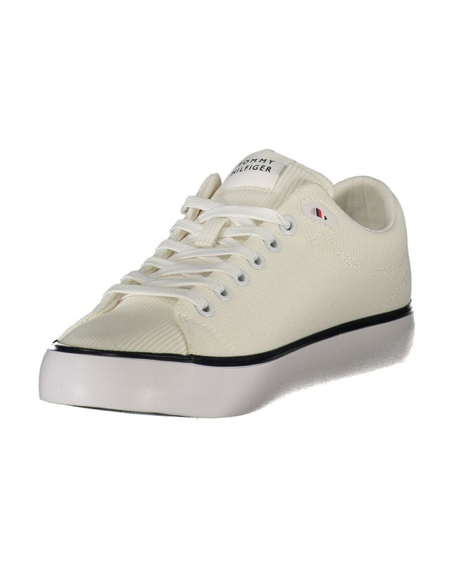 Bianco Polyester Men Sneaker