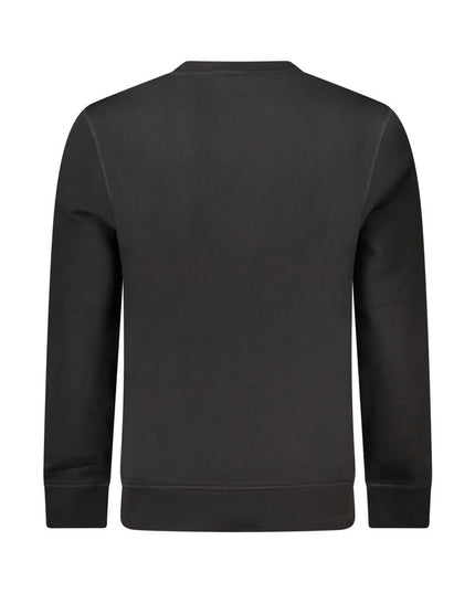 Black Cotton Men Sweater