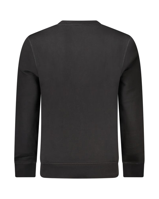 Black Cotton Men Sweater
