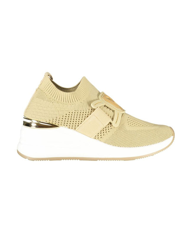 Beige Polyurethane Women Sneaker
