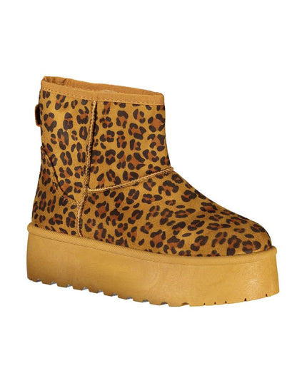 Marrone Polyester Women Ankle Boot