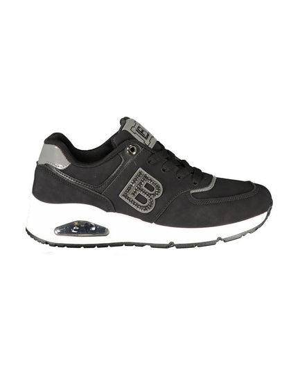Black Polyurethane Women Sneaker