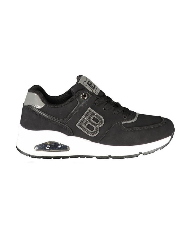 Black Polyurethane Women Sneaker