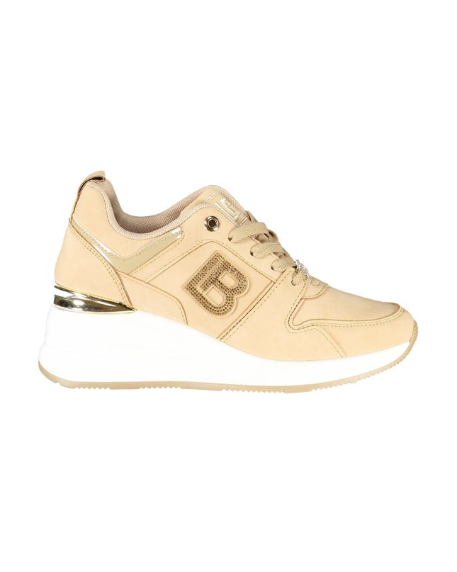 Beige Polyester Women Sneaker