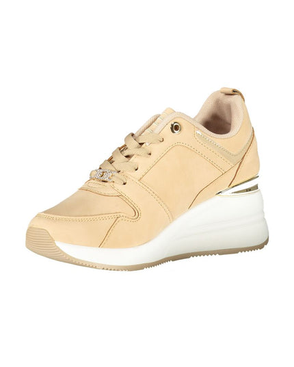 Beige Polyester Women Sneaker