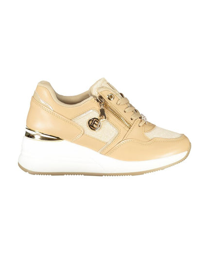 Beige Polyester Women Sneaker