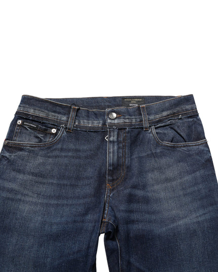 Blue Cotton Stretch Skinny Men Denim Jeans