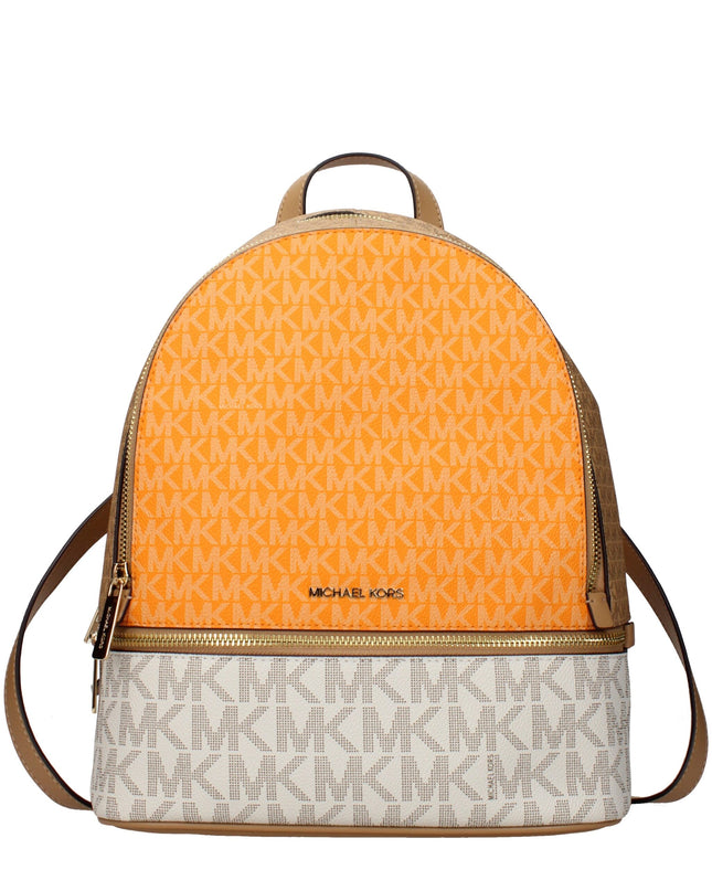 Beige Fabric Backpack
