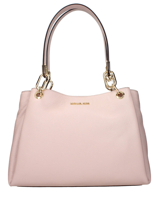 Pink Leather Shoulder Bag