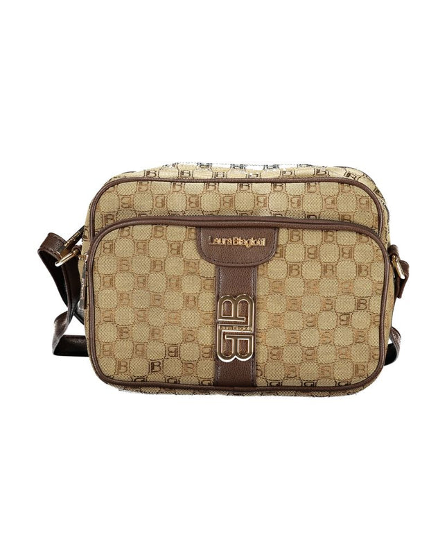 Beige Polyester Women's Shoulder Bag