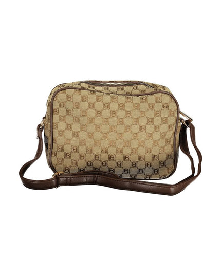 Beige Polyester Women's Shoulder Bag