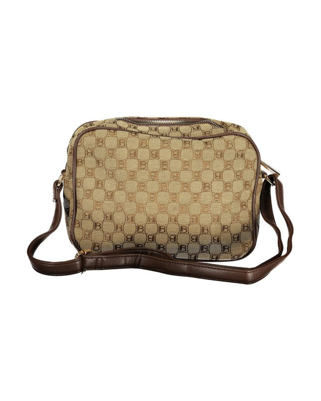 Beige Polyester Women's Shoulder Bag