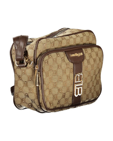 Beige Polyester Women's Shoulder Bag