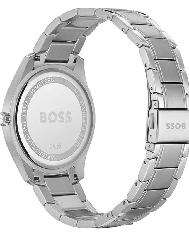Gray Stainless Steel Dress Watch