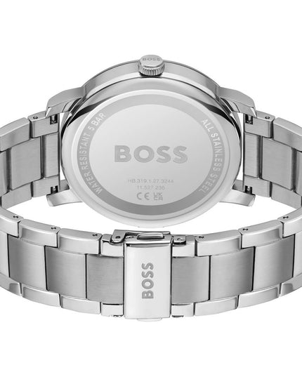 Gray Stainless Steel Dress Watch