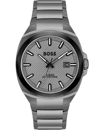 Gray Stainless Steel Dress Watch