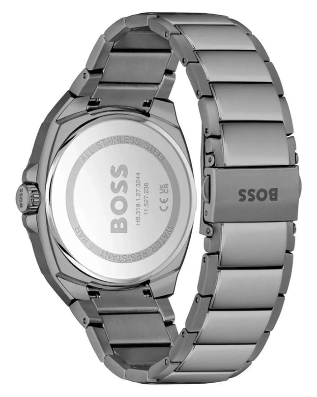 Gray Stainless Steel Dress Watch