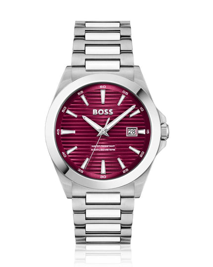 Gray Stainless Steel Dress Watch