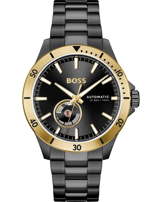 Black Stainless Steel Dress Watch