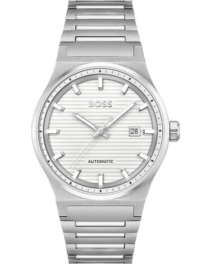 Gray Stainless Steel Dress Watch