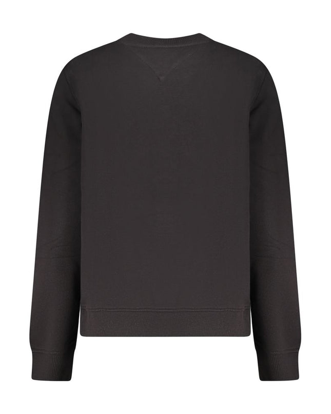 Black Cotton Women Sweatshirt
