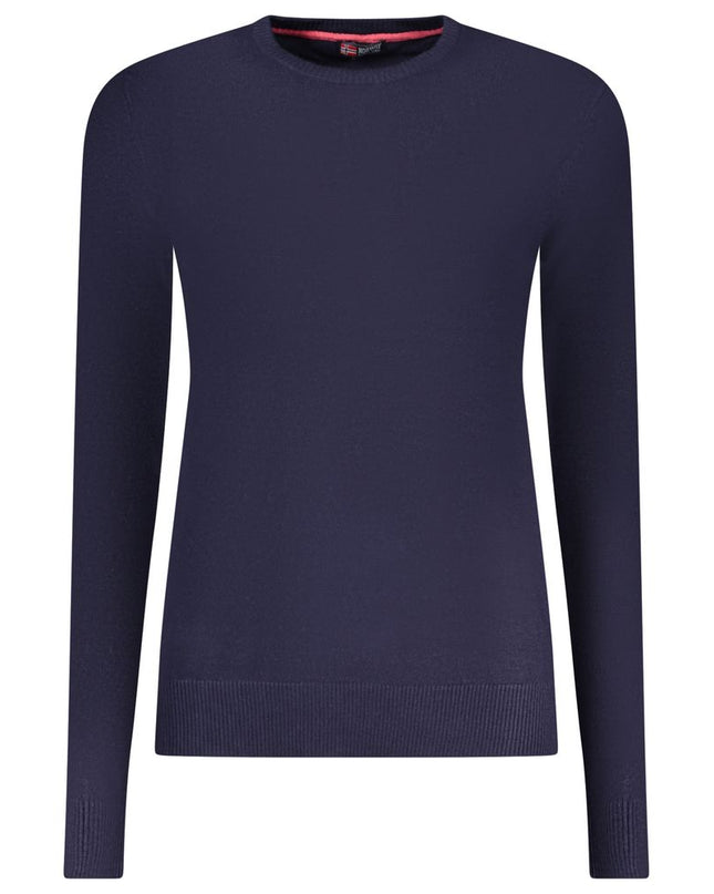 Blu Viscose Donna Maglia