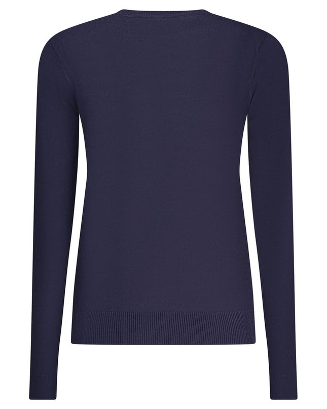 Blu Viscose Donna Maglia