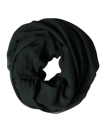 Dark Green Stole Silk Neck Wrap Shawl  Scarf