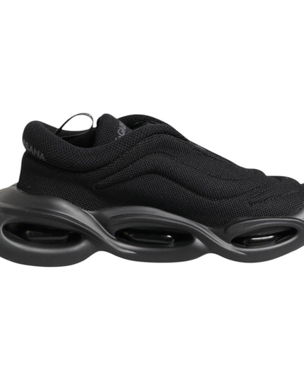 Black Slip On Low Top Wave Sneakers Shoes