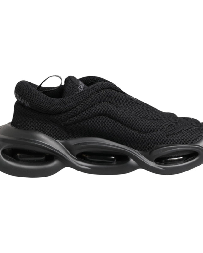 Black Slip On Low Top Wave Sneakers Shoes