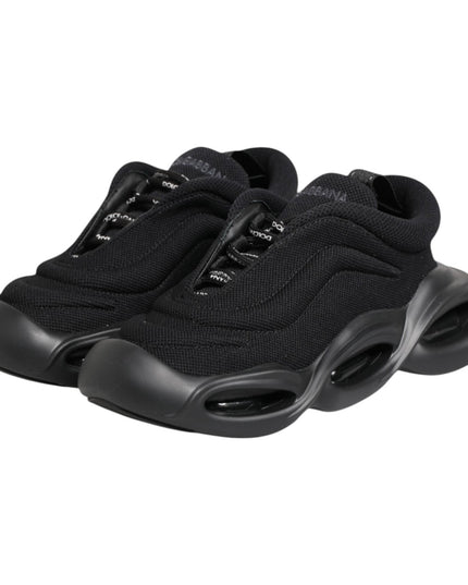 Black Slip On Low Top Wave Sneakers Shoes